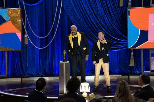 Travon Free and Martin Desmond Roe accept the OscarÂ® for Live Action Short during the live ABC Telecast of The 93rd OscarsÂ® at Union Station in Los Angeles, CA on Sunday, April 25, 2021. Los Angeles CA USA  Copyright: xToddxWawrychukx 34135738THA