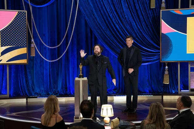 Michael Govier and Will McCormack accept the OscarÂ® for Animated Short Film during the live ABC Telecast of The 93rd OscarsÂ® at Union Station in Los Angeles, CA on Sunday, April 25, 2021. Los Angeles CA USA  Copyright: xToddxWawrychukx 34135740THA
