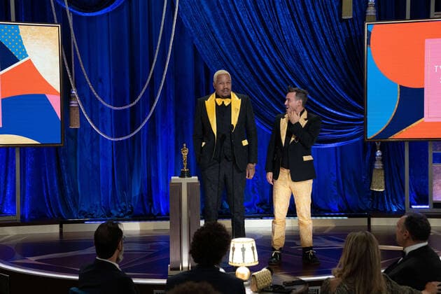 Travon Free and Martin Desmond Roe accept the OscarÂ® for Live Action Short during the live ABC Telecast of The 93rd OscarsÂ® at Union Station in Los Angeles, CA on Sunday, April 25, 2021. Los Angeles CA USA  Copyright: xToddxWawrychukx 34135762THA