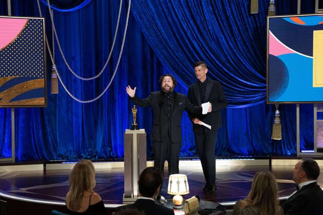 Michael Govier and Will McCormack accept the OscarÂ® for Animated Short Film during the live ABC Telecast of The 93rd OscarsÂ® at Union Station in Los Angeles, CA on Sunday, April 25, 2021. Los Angeles CA USA  Copyright: xToddxWawrychukx 34135763THA