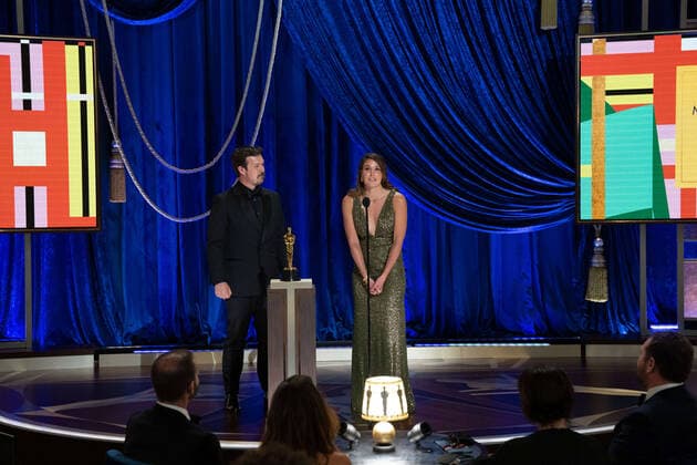 James Reed and Pippa Erlich accept the OscarÂ® for Documentary Feature during the live ABC Telecast of The 93rd OscarsÂ® at Union Station in Los Angeles, CA on Sunday, April 25, 2021. Los Angeles CA USA  Copyright: xToddxWawrychukx 34135765THA