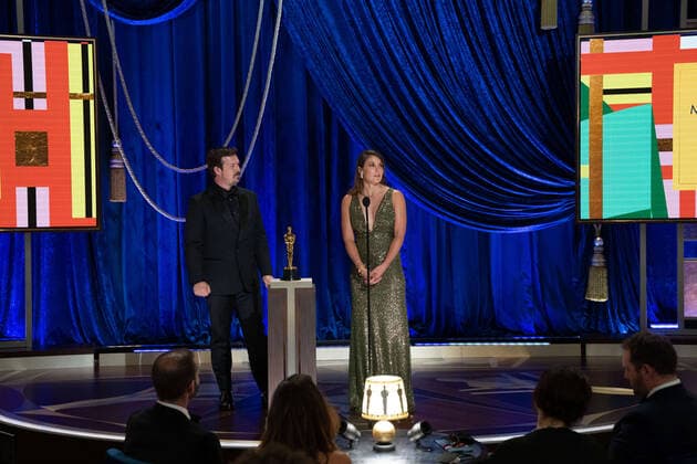 James Reed and Pippa Erlich accept the OscarÂ® for Documentary Feature during the live ABC Telecast of The 93rd OscarsÂ® at Union Station in Los Angeles, CA on Sunday, April 25, 2021. Los Angeles CA USA  Copyright: xToddxWawrychukx 34135766THA