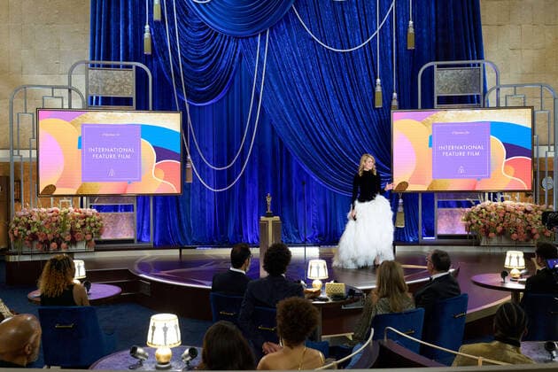 Laura Dern presents the OscarÂ® for International Feature Film during the live ABC Telecast of The 93rd OscarsÂ® at Union Station in Los Angeles, CA on Sunday, April 25, 2021. Los Angeles CA USA  Copyright: xToddxWawrychukx 34135771THA