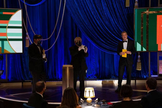 Brad Pitt presents the OscarÂ® for Actress in a Supporting Role during the live ABC Telecast of The 93rd OscarsÂ® at Union Station in Los Angeles, CA on Sunday, April 25, 2021. Los Angeles CA USA  Copyright: xToddxWawrychukx 34135777THA