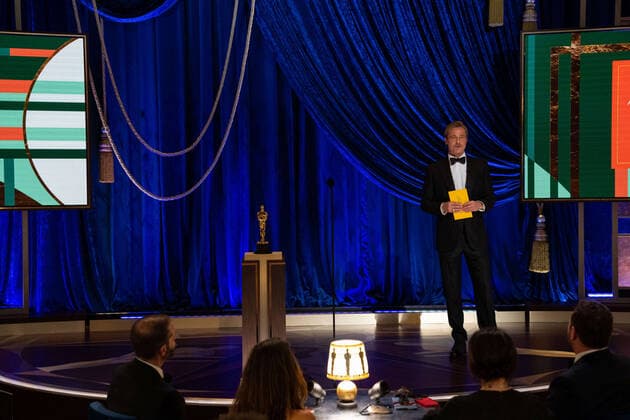 Brad Pitt presents the OscarÂ® for Actress in a Supporting Role during the live ABC Telecast of The 93rd OscarsÂ® at Union Station in Los Angeles, CA on Sunday, April 25, 2021. Los Angeles CA USA  Copyright: xToddxWawrychukx 34135779THA