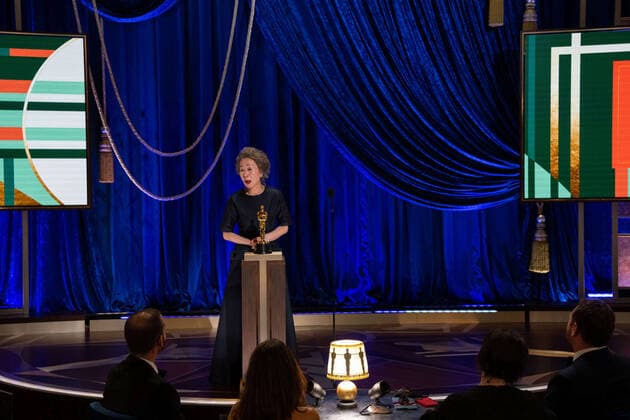 Yuh-Jung Youn accepts the OscarÂ® for Actress in a Supporting Role during the live ABC Telecast of The 93rd OscarsÂ® at Union Station in Los Angeles, CA on Sunday, April 25, 2021. Los Angeles CA USA  Copyright: xToddxWawrychukx 34135783THA