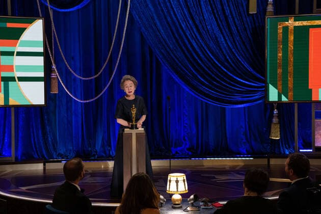 Yuh-Jung Youn accepts the OscarÂ® for Actress in a Supporting Role during the live ABC Telecast of The 93rd OscarsÂ® at Union Station in Los Angeles, CA on Sunday, April 25, 2021. Los Angeles CA USA  Copyright: xToddxWawrychukx 34135784THA