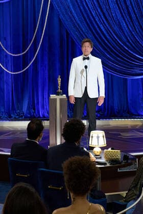 Thomas Vinterberg accepts the OscarÂ® for International Feature Film on behalf of Denmark during the live ABC Telecast of The 93rd OscarsÂ® at Union Station in Los Angeles, CA on Sunday, April 25, 2021. Los Angeles CA USA  Copyright: xToddxWawrychukx 34135787THA