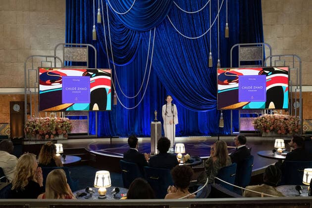ChloÃ Zhao accepts the OscarÂ® for Directing during the live ABC Telecast of The 93rd OscarsÂ® at Union Station in Los Angeles, CA on Sunday, April 25, 2021. Los Angeles CA USA  Copyright: xToddxWawrychukx 34135788THA