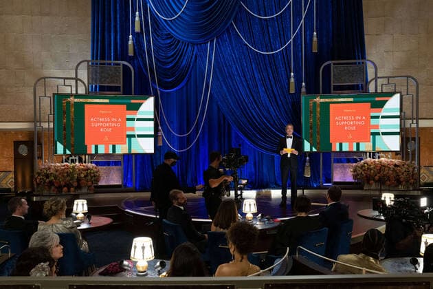 Brad Pitt presents the OscarÂ® for Actress in a Supporting Role during the live ABC Telecast of The 93rd OscarsÂ® at Union Station in Los Angeles, CA on Sunday, April 25, 2021. Los Angeles CA USA  Copyright: xToddxWawrychukx 34135799THA