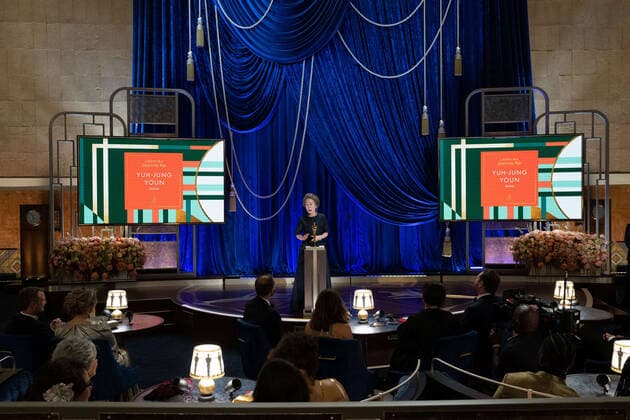 Yuh-Jung Youn accepts the OscarÂ® for Actress in a Supporting Role during the live ABC Telecast of The 93rd OscarsÂ® at Union Station in Los Angeles, CA on Sunday, April 25, 2021. Los Angeles CA USA  Copyright: xToddxWawrychukx 34135802THA
