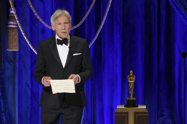 Harrison Ford presents the OscarÂ® for Film Editing during the live ABC Telecast of The 93rd OscarsÂ® at Union Station in Los Angeles, CA on Sunday, April 25, 2021. Los Angeles CA USA  Copyright: xToddxWawrychukx 341351004THA