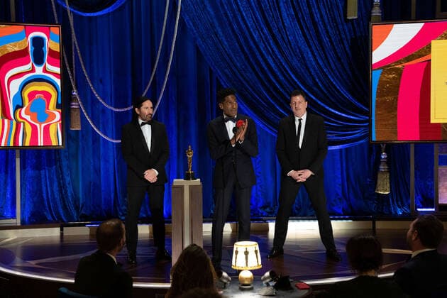Trent Reznor, Jon Batiste and Atticus Ross accept the OscarÂ® for Original Score during the live ABC Telecast of The 93rd OscarsÂ® at Union Station in Los Angeles, CA on Sunday, April 25, 2021. Los Angeles CA USA  Copyright: xToddxWawrychukx 341351012THA