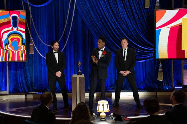 Trent Reznor, Jon Batiste and Atticus Ross accept the OscarÂ® for Original Score during the live ABC Telecast of The 93rd OscarsÂ® at Union Station in Los Angeles, CA on Sunday, April 25, 2021. Los Angeles CA USA  Copyright: xToddxWawrychukx 341351013THA