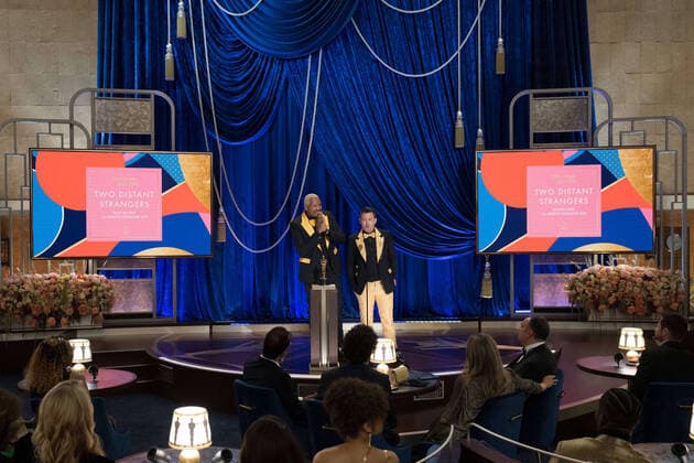 Travon Free and Martin Desmond Roe accept the Oscars for Live Action Short during the live ABC Telecast of The 93rd Oscars at Union Station in Los Angeles, CA on Sunday, April 25, 2021. Los Angeles CA USA  Copyright: xToddxWawrychukx 34135936THA