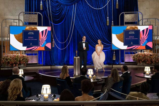 Pete Docter and Dana Murray accept the Oscars for Animated Feature Film during the live ABC Telecast of The 93rd Oscars at Union Station in Los Angeles, CA on Sunday, April 25, 2021. Los Angeles CA USA  Copyright: xToddxWawrychukx 34135937THA