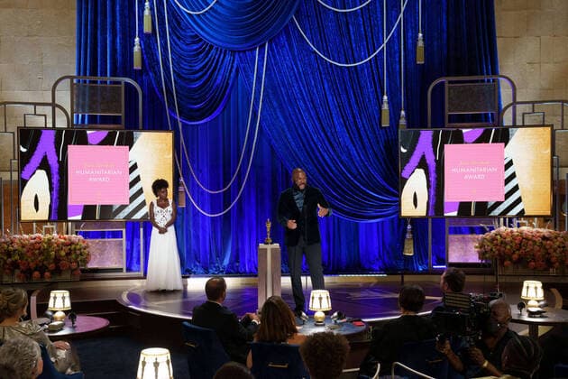 Tyler Perry accepts the Gene Hersholt Humanitarian Award during the live ABC Telecast of The 93rd Oscars at Union Station in Los Angeles, CA on Sunday, April 25, 2021. Los Angeles CA USA  Copyright: xToddxWawrychukx 34135953THA