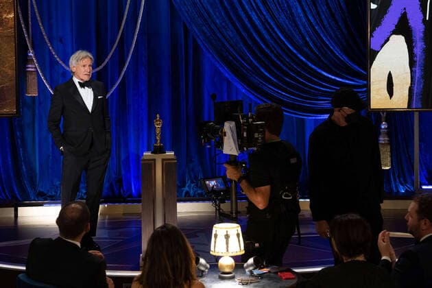 Harrison Ford presents the Oscars for Film Editing during the live ABC Telecast of The 93rd Oscars at Union Station in Los Angeles, CA on Sunday, April 25, 2021. Los Angeles CA USA  Copyright: xToddxWawrychukx 34135975THA