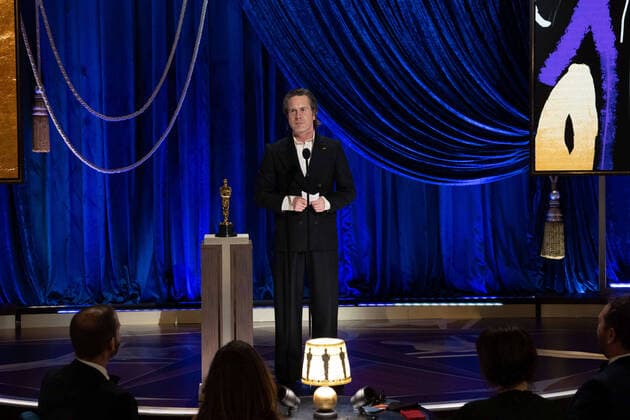 Mikkel E. G. Nielsen accepts the Oscars for Film Editing during the live ABC Telecast of The 93rd Oscars at Union Station in Los Angeles, CA on Sunday, April 25, 2021. Los Angeles CA USA  Copyright: xToddxWawrychukx 34135976THA