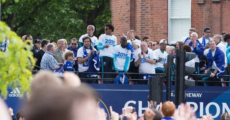 LONDON, May 25, 2015 -- Chelsea owner Roman Abramovich(3rd, L) celebrates with the players as the bus stops at the park at Parson Green to celebrate with their fans during the Chelsea FC Premier League Victory Parade in London, England on May 25, 2015. ) (SP)BRITAIN-LONDON-FOOTBALL-CHELSEA-VICTORY PARADE RichardxWashbrooke  London May 25 2015 Chelsea Owner Novel Abramovich 3rd l Celebrates with The Players AS The Bus Stops AT The Park AT Parson Green to Celebrate with their supporters during The Chelsea FC Premier League Victory Parade in London England ON May 25 2015 SP Britain London Football Chelsea Victory Parade  LONDON May 25 2015 Chelsea owner Roman Abramovich 3rd L celebrates with the  imago 19973945
