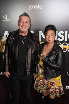 2021 APRA MUSIC AWARDS, Jimmy Barnes and Jane Mahoney attending The APRA Music Awards, in Sydney, Wednesday, April 28, 2021. ( NO ARCHIVING, EDITORIAL USE ONLY, NO USE IN BOOKS WITHOUT CONSENT SYDNEY NEW SOUTH WALES AUSTRALIA  Copyright: xJAMESxGOURLEYx 20210428001538207851
