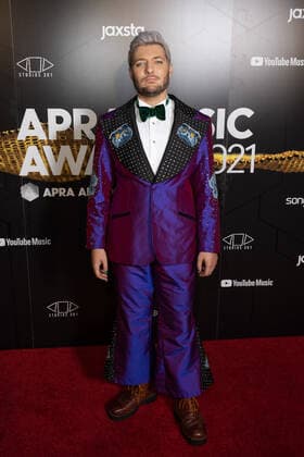 2021 APRA MUSIC AWARDS, Jeremy Dillon attending The APRA Music Awards, in Sydney, Wednesday, April 28, 2021. ( NO ARCHIVING, EDITORIAL USE ONLY, NO USE IN BOOKS WITHOUT CONSENT SYDNEY NEW SOUTH WALES AUSTRALIA  Copyright: xJAMESxGOURLEYx 20210428001538210386