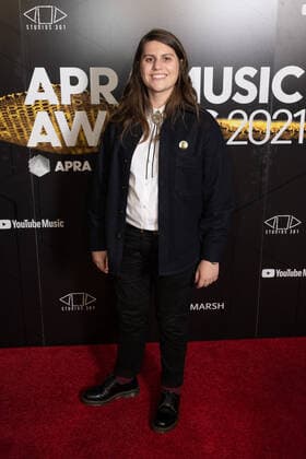 2021 APRA MUSIC AWARDS, Alex Lahey attending The APRA Music Awards, in Sydney, Wednesday, April 28, 2021. ( NO ARCHIVING, EDITORIAL USE ONLY, NO USE IN BOOKS WITHOUT CONSENT SYDNEY NEW SOUTH WALES AUSTRALIA  Copyright: xJAMESxGOURLEYx 20210428001538210446