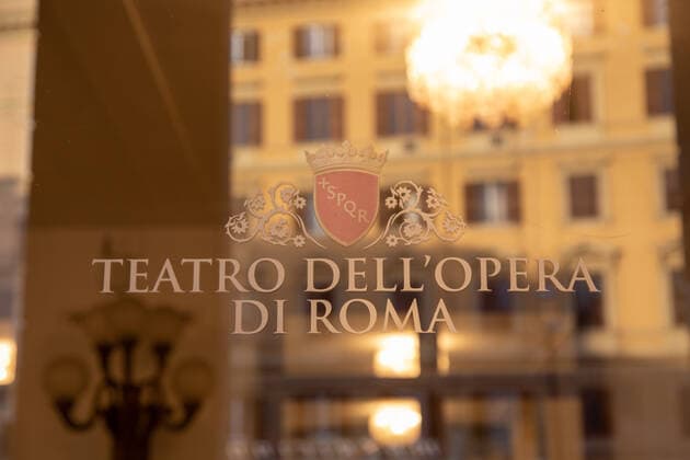 Italy: Reopening of Rome Opera House View of entrance of Rome Opera House . After six months of closure, this evening, April 28, 2021, Rome Opera House reopens to the public with a symphonic concert conducted by Michele Mariotti entirely dedicated to Giuseppe Verdi Rome Italy Copyright: MatteoxNardone