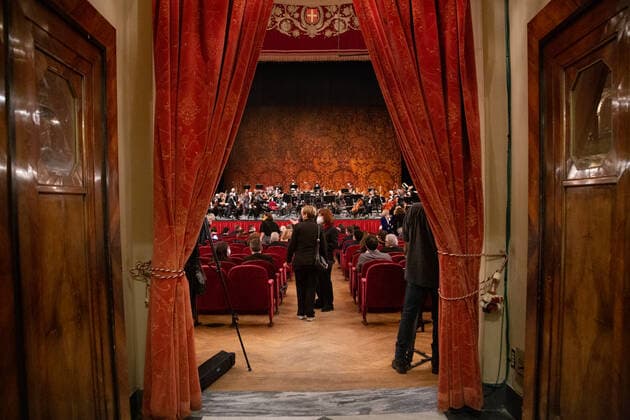 Italy: Reopening of Rome Opera House After six months of closure, this evening, April 28, 2021, Rome Opera House reopens to the public . After six months of closure, this evening, April 28, 2021, Rome Opera House reopens to the public with a symphonic concert conducted by Michele Mariotti entirely dedicated to Giuseppe Verdi Rome Italy Copyright: MatteoxNardone