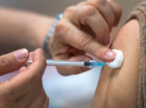 April 30, 2021, Montreal, PQ, Canada: A perosn gets the Pgizer COVID-19 vaccination at a mobile clinic for members of First Nations and their partners, Friday, April 30, 2021 in Montreal. Montreal Canada  - ZUMAc35_ 20210430_zaf_c35_002 Copyright: xRyanxRemiorzx