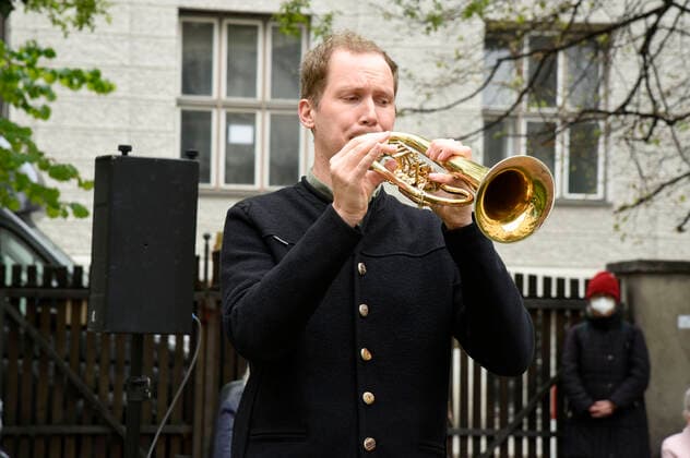 Martin Hutter at the Paukenschlag gegen die Einsamkeit concert event of the Josef and Luise Kraft Foundation for senior citizens at the Mathildenstift Munich, 01 05 2021 Foto:xS.xAdamx xFuturexImage
