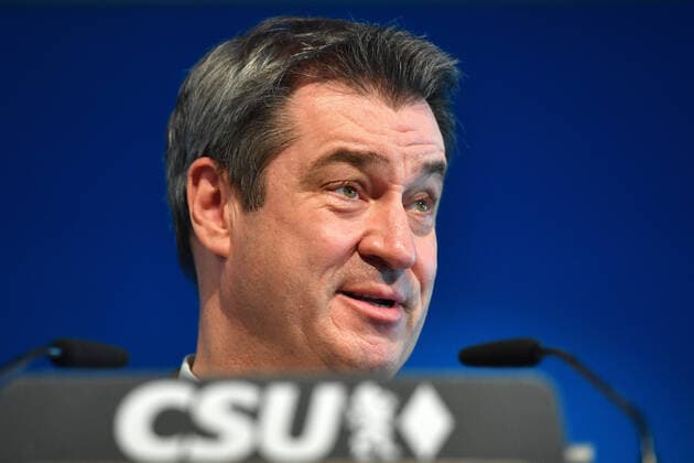 Markus SOEDER Ministerpraesident Bayern und CSU Vorsitzender , single image, cropped single image, portrait, portrait press conference CSU after video conference of the CSU Praesidium in the CSU headquarters in Munich on 03 05 2021