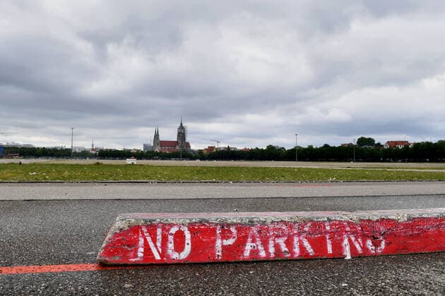 Due to Coronavirus Pandemic Oktoberfest cancels also 2021 Theresienwiese in Munich, on 14 05 2020 After the cancellation of the Wiesn, Oktoberfest does nothing on the huge festival site