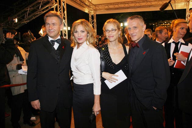 Aids Gala 05.11.2005 Reg Bgm. Klaus Wowereit (SPD) + Kim Victoria Cattrall + Ami Briamore + Joern Kubicki bei der Aids-Gala, Deutsche Oper, Bismarckstrasse, Berlin - 05.11.2005 - *** Aids Gala 05 11 2005 Reg Bgm Klaus Wowereit SPD Kim Victoria Cattrall Ami Briamore Joern Kubicki at the Aids Gala, Deutsche Oper, Bismarckstrasse, Berlin 05 11 2005