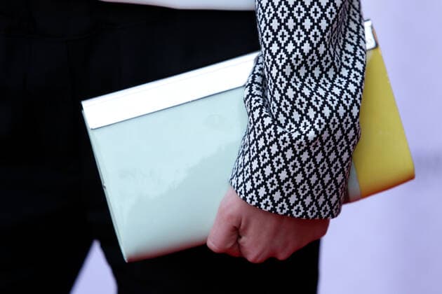 Tasche von Jella Haase - Film Prize (Filmpreis) nominations dinner in Berlin am 26.04.2014 Copyright: xJamesxColdreyx