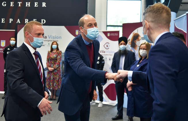 Entertainment Bilder des Tages . 04 05 2021. Bodymoor Heath, United Kingdom. Prince William, the Duke of Cambridge, during a visit to the Aston Villa High Performance Centre at Bodymoor Heath, United Kingdom.  xPoolx xi-Imagesx IIM-22151-0011