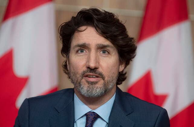 May 4, 2021, Ottawa, on, Canada: Prime Minister Justin Trudeau responds to questions during a news conference in Ottawa on Tuesday May 4, 2021. Ottawa Canada  - ZUMAc35_ 20210504_zaf_c35_033 Copyright: xAdrianxWyldx