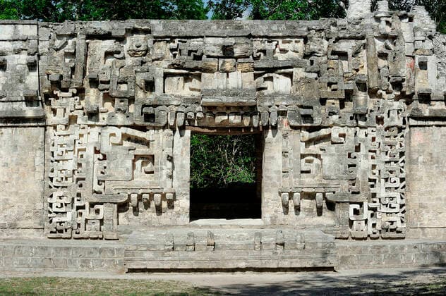 Chicanna site was named after its most famous building, Structure II, which means House of the Serpent Mouth in Mayan. The town was built during the Classic period (600 A.D. to 830 A.D.). Becan; Rio Bec; Campeche; Mexico PaoloPicciotto REDA&CO 1028_14_PPI6639