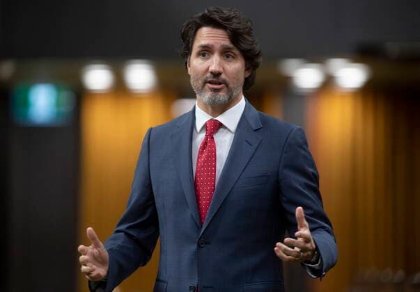May 5, 2021, Ottawa, on, Canada: Prime Minister Justin Trudeau responds to a question during Question Period in the House of Commons Wednesday May 5, 2021 in Ottawa. Ottawa Canada  - ZUMAc35_ 20210505_zaf_c35_049 Copyright: xAdrianxWyldx