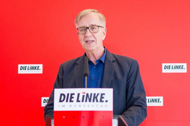 Berlin, Dietmar Bartsch gives press conference in the Bundestag Dietmar Bartsch parliamentary group leader The Left Party in the Bundestag during the press conference before the parliamentary group meeting of The Left Party in the German Bundestag on 04 05 2021 in Berlin Berlin Bundestag Berlin Germany