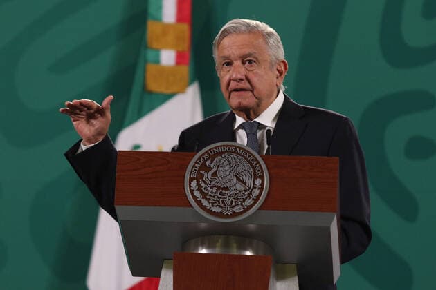 Mexican President Lopez Obrador Offers News Conference Mexico™s President Andres Manuel Lopez Obrador in his speech during a meet with the media at National Palace on May 6, 2021 in Mexico City, Mexico. Mexico City Mexico group-mexicanp210506_np2YP  Copyright: xEyepixx