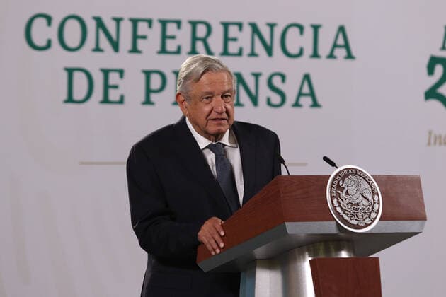 Mexican President Lopez Obrador Offers News Conference Mexico™s President Andres Manuel Lopez Obrador in his speech during a meet with the media at National Palace on May 6, 2021 in Mexico City, Mexico. Mexico City Mexico group-mexicanp210506_npTCG  Copyright: xEyepixx