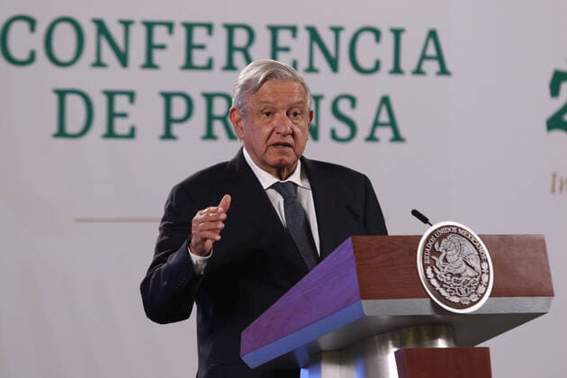 Mexican President Lopez Obrador Offers News Conference Mexico™s President Andres Manuel Lopez Obrador in his speech during a meet with the media at National Palace on May 6, 2021 in Mexico City, Mexico. Mexico City Mexico group-mexicanp210506_npZQ4  Copyright: xEyepixx