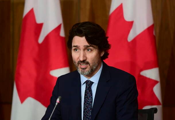 May 7, 2021, Ottawa, on, Canada: Prime Minister Justin Trudeau speaks during a press conference to update Canadians on the COVID-19 pandemic, in Ottawa on Friday, May 7, 2021. Ottawa Canada  - ZUMAc35_ 20210507_zaf_c35_022 Copyright: xSeanxKilpatrickx