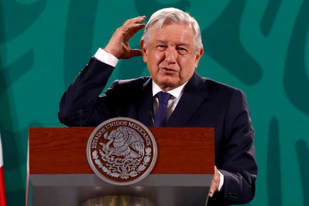 Mexiko, Andres Manuel Lopez Obrador Pressekonferenz in Mexiko-Stadt President Lopez Obrador Meet With Media Mexican President Andres Manuel Lopez Obrador meet with the media during his daily morning news conference at National Palace. on May 7, 2021 in Mexico City, Mexico. Mexico City Mexico group-mexicanp210507_npp0r  Copyright: xEyepixx