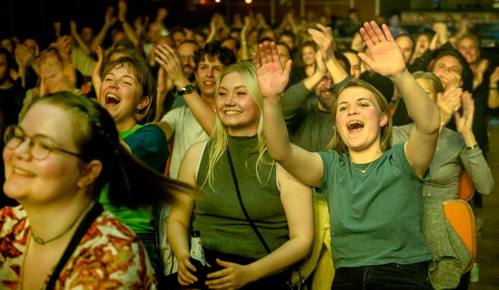 Audience for a seated concert during the Concert Evening with Vegas chosen to celebrate the reopening of the venue Vega on Friday, May 7, 2021 Vega has been closed for several months due to the Corona Covid 19 crisis and can now open for concerts, however with half capacity 500 people, Copenhagen  Copyright: TorbenxChristensen TorbenxChristensenx COP200 spdk20210508-022436-L