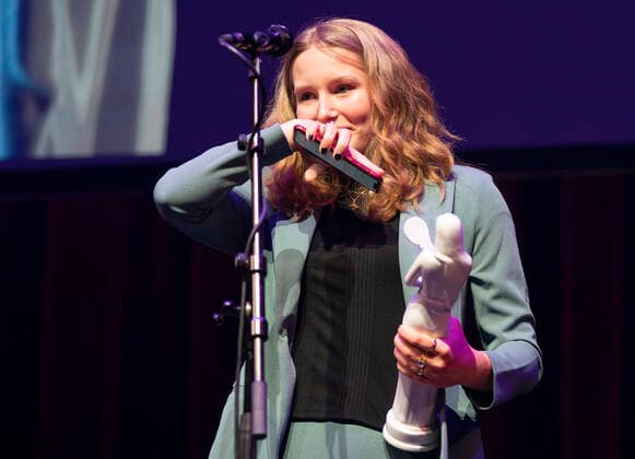 Kaya Toft Lomholt wins Bodil for best female lead role Awarding of the Bodil Prize 2021 at the Folketeatret in Copenhagen, Saturday 8 May 2021, Copenhagen Denmark  Copyright: fotograf@clausbech.dk ClausxBechx Cop102 spdk20210508-230449-L