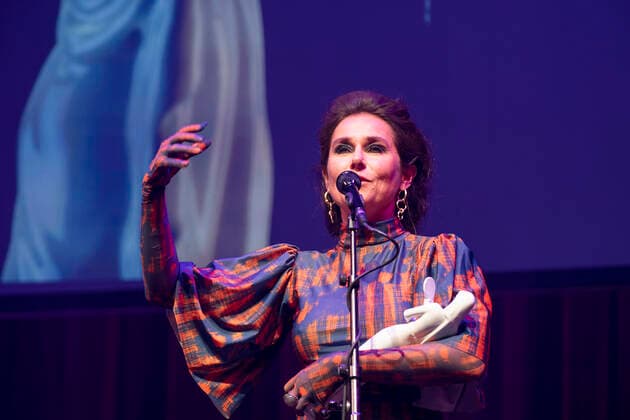 Sidse Babett Knudsen wins Bodil for best supporting actress Awarding of the Bodil Prize 2021 at the Folketeatret in Copenhagen, Saturday 8 May 2021, Copenhagen Denmark  Copyright: fotograf@clausbech.dk ClausxBechx Cop102 spdk20210508-230855-L