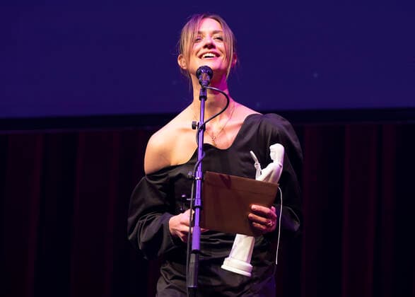 Sara Hjort Awarding of the Bodil Prize 2021 at the Folketeatret in Copenhagen, Saturday 8 May 2021, Copenhagen Denmark  Copyright: fotograf@clausbech.dk ClausxBechx Cop102 spdk20210509-013023-L