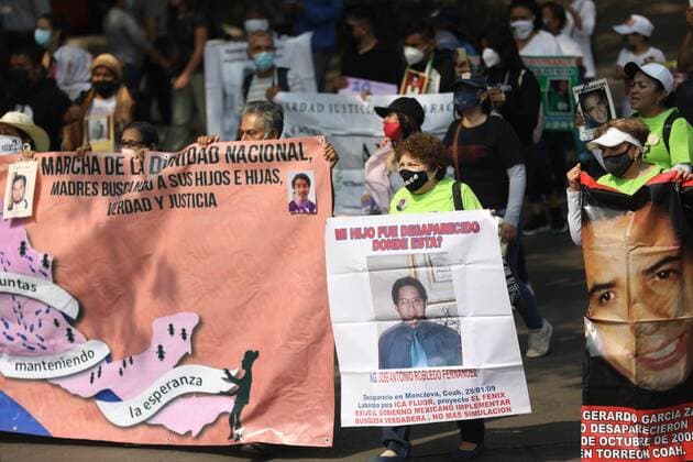 Mothers of disappeared persons marched today, to demand justice and the appearance of their children and relatives alive, in Mexico City, Mexico 10 May 2021. Hundreds of mothers of disappeared persons in Mexico on Monday demanded urgent solutions to the alarming figures and recalled that despite being Mother s Day, for them there is no longer May 10. Mexican mothers of the disappeared demand urgent solutions !ACHTUNG: NUR REDAKTIONELLE NUTZUNG!  Copyright: xSáshenkaxGutiérrezx MEX1615 20210511-637562929060141448